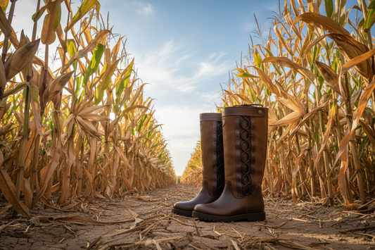 Aldington Boots Grounded in Cornfield