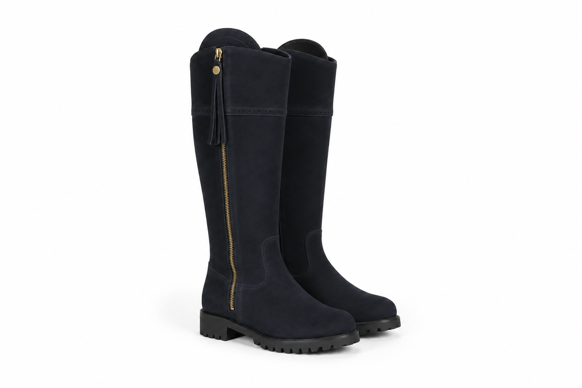 Burleigh Waterproof Country Boot - Navy Cabotswood Country Boots