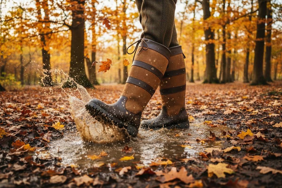 Amberley Oak/Bison worn autumn puddle splash