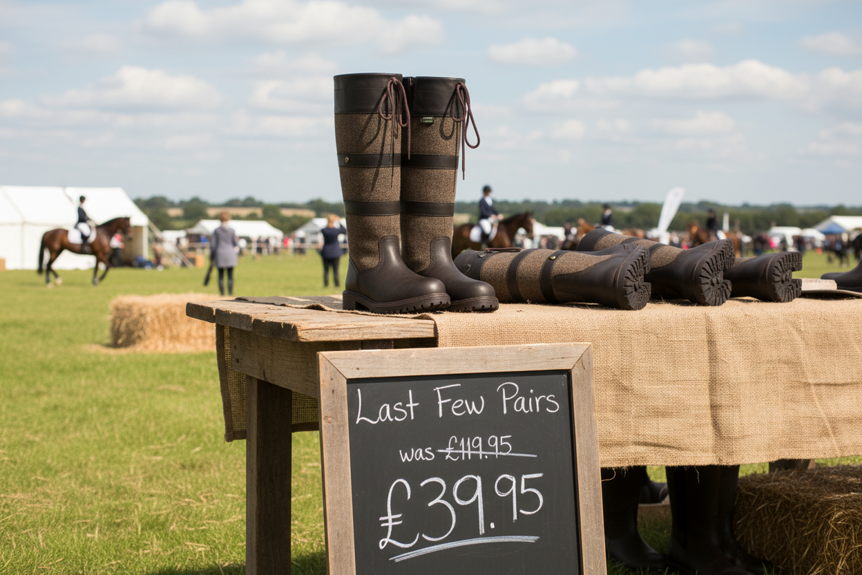 Amberley Tweed Boots - Chalkboard Sale Sign