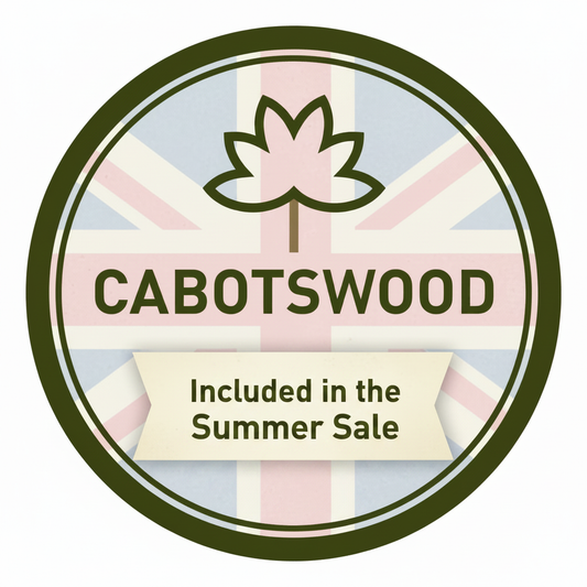 Cabotswood Summer Sale Badge with original leaf