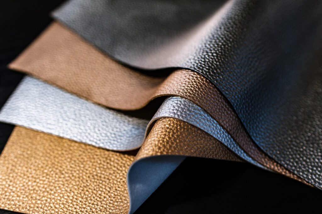 Different Leather coloured swatches